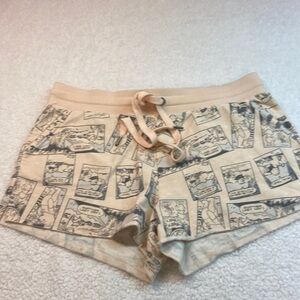 Disney Sleepwear Short Bottoms Lily Peach Graphic Winnie the Pooh. M (8-10). EUC